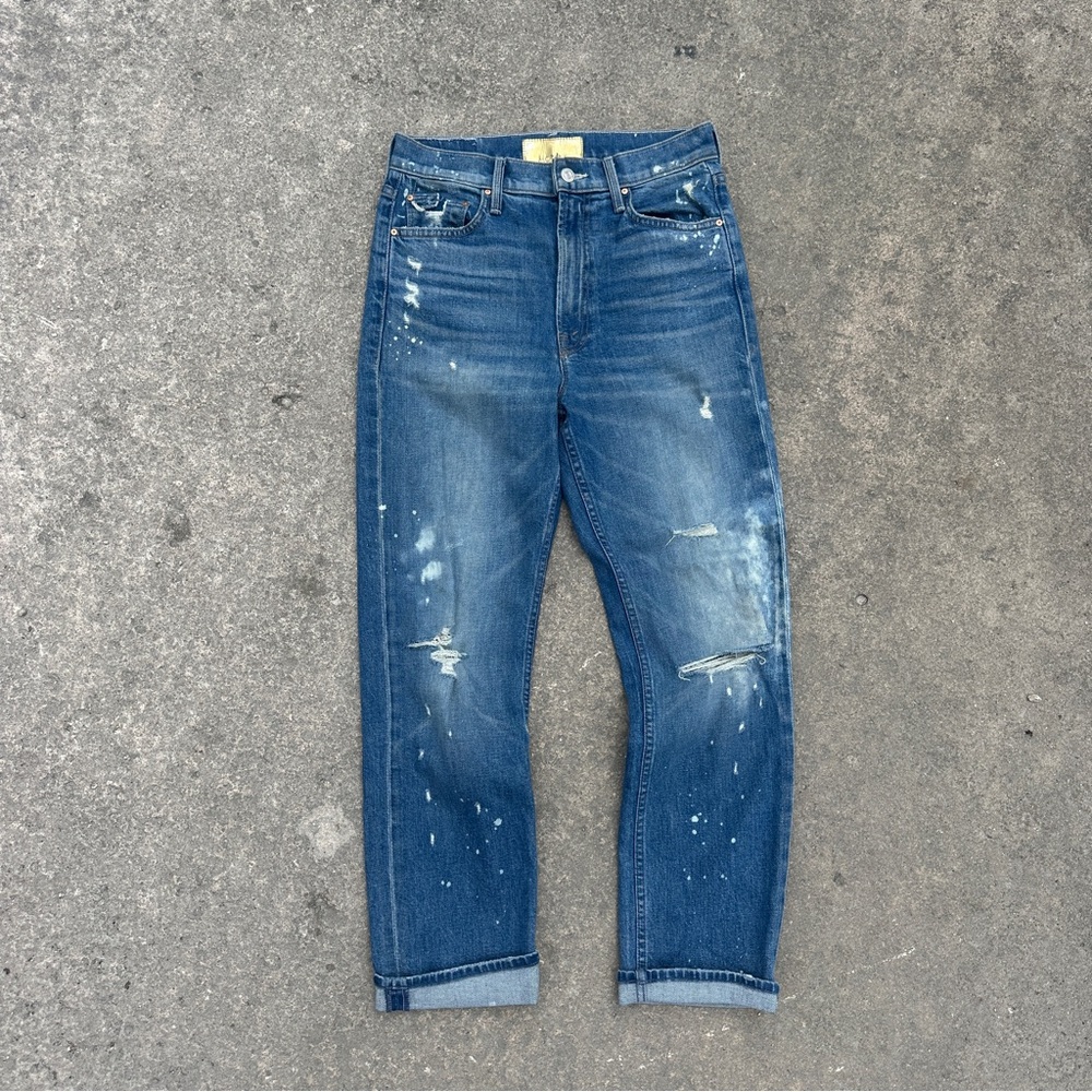 MOTHER Blue Boyfriend Jeans